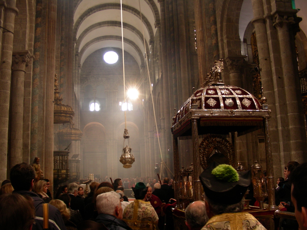 Botafumeiron i Santiago de Compostela i nordvästra Galicien
